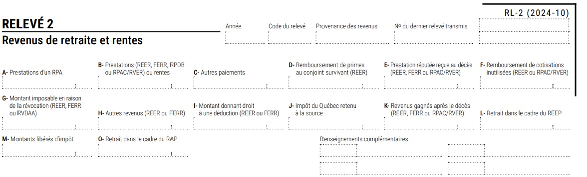 Sample Relevé 2 form
