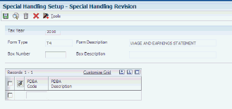 Special Handling Revision form