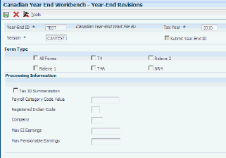 Year-End Revisions form