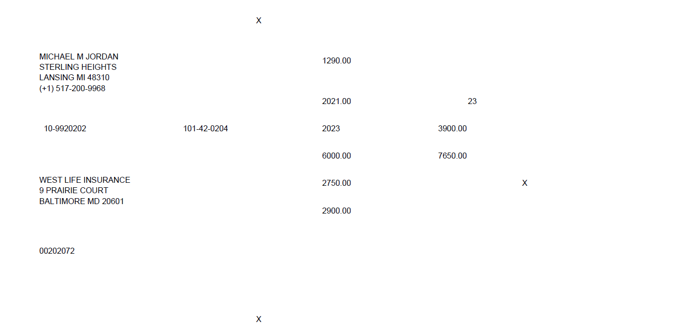 Example of the 1099-G form for 2023- Preprinted Version.