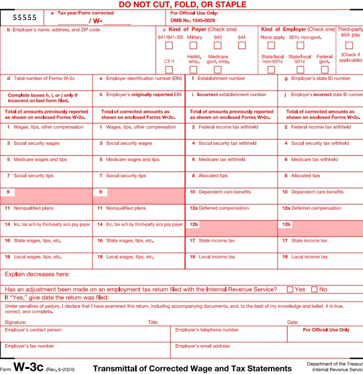 W-3C example form
