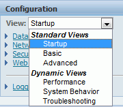 Configuration Dropdown.