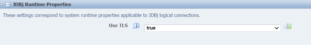 This image shows the Use TLS field