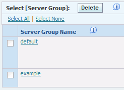 Server Group Name Hyperlink.