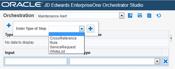 Orchestration Steps in the Orchestrator Studio