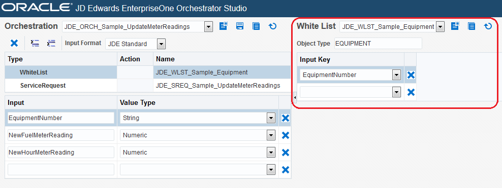 Creating a White List in the Orchestrator Studio