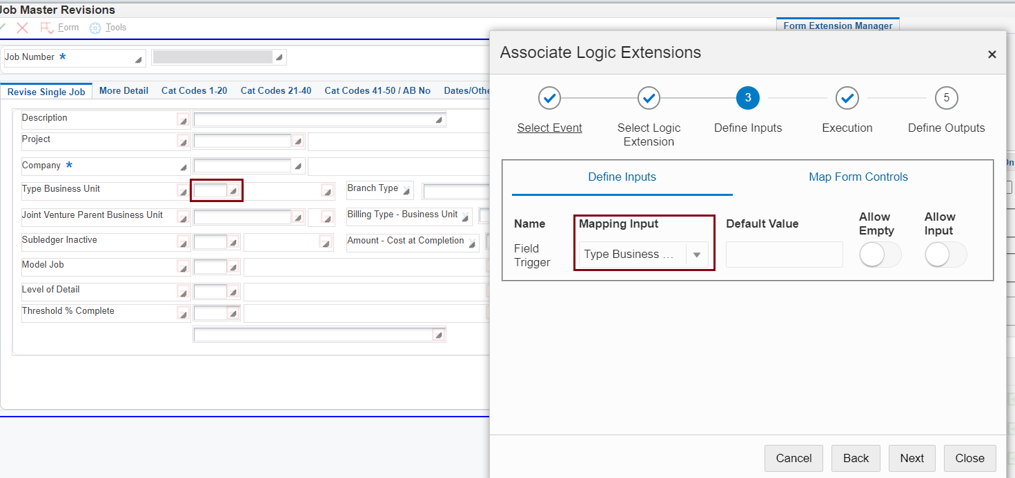 Associate Logic
                      Extensions Wizard Step 3