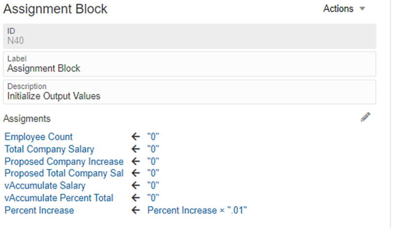 Assignment Block Window