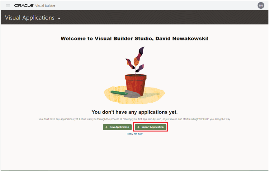 Visual Applications
                        Window- Import Application