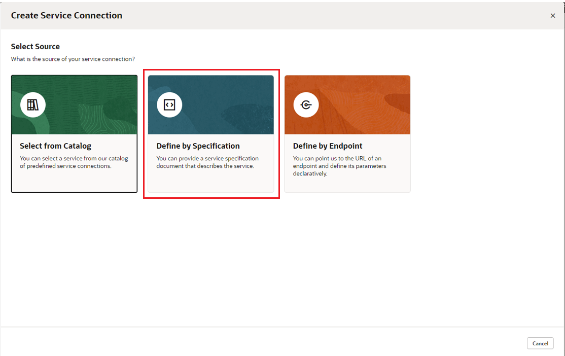 Define by
                          Specification