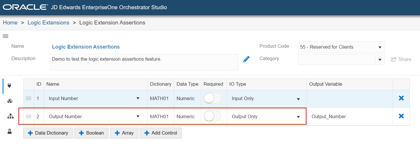 Logic
                      Extension- Data Structure Tab