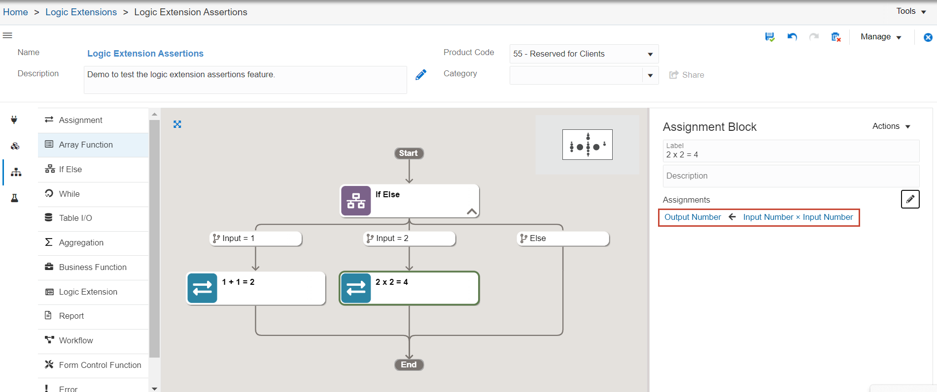 Logic
                      Extension Assertions