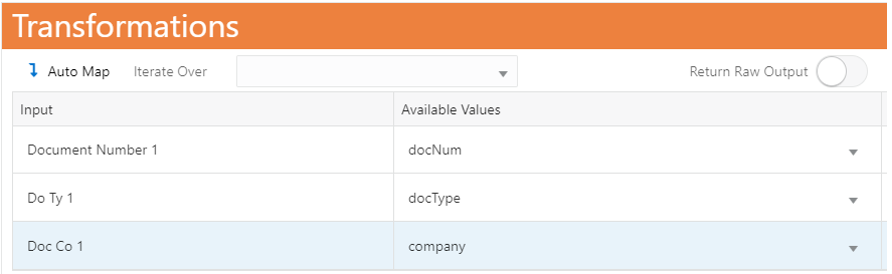 Transformations Window