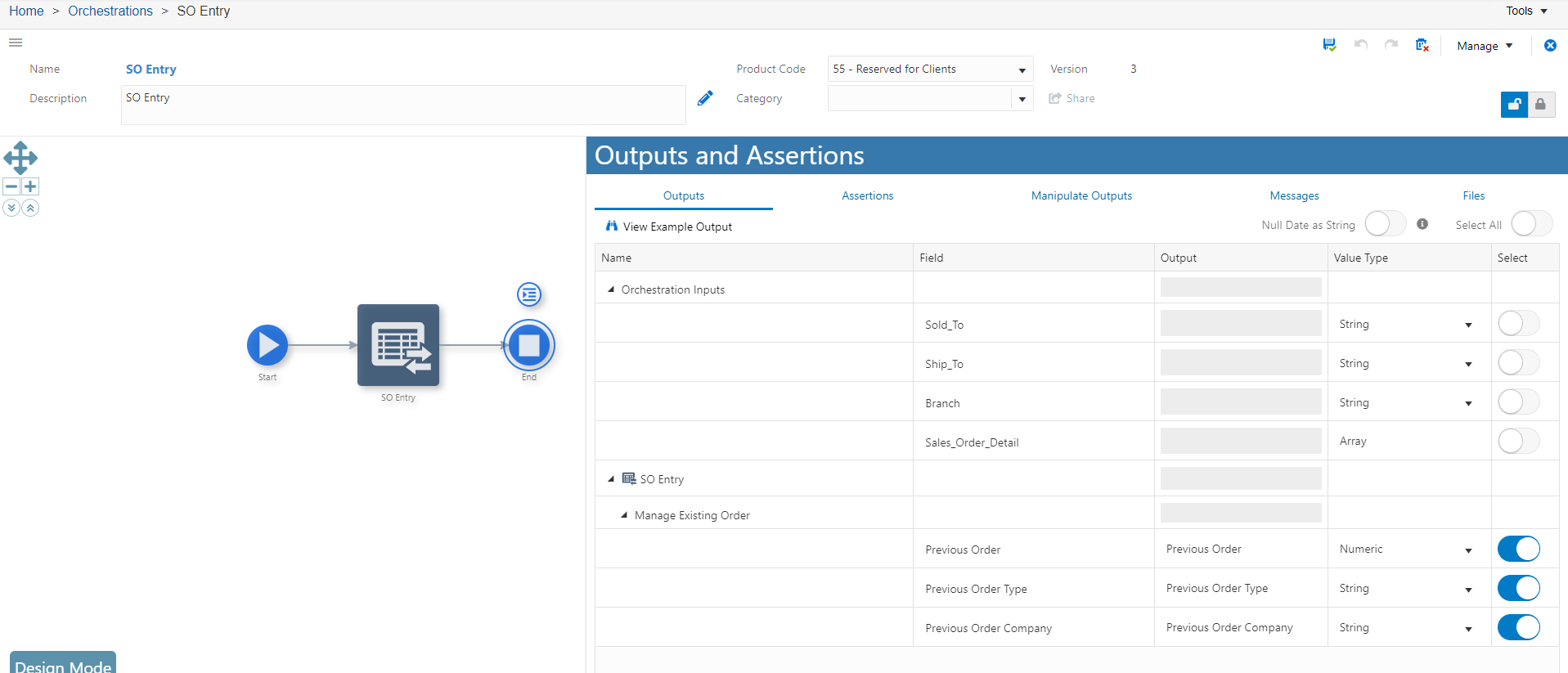 Outputs and Assertions Window