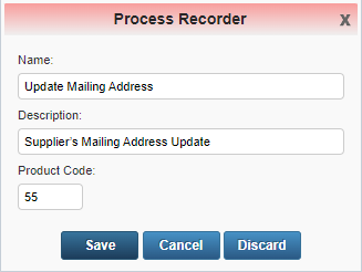 Process Recorder Window