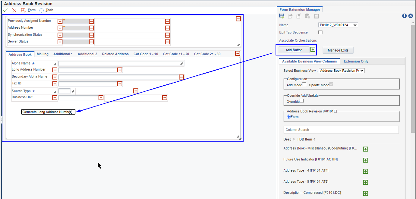 Generate Long Address
                      Number Button