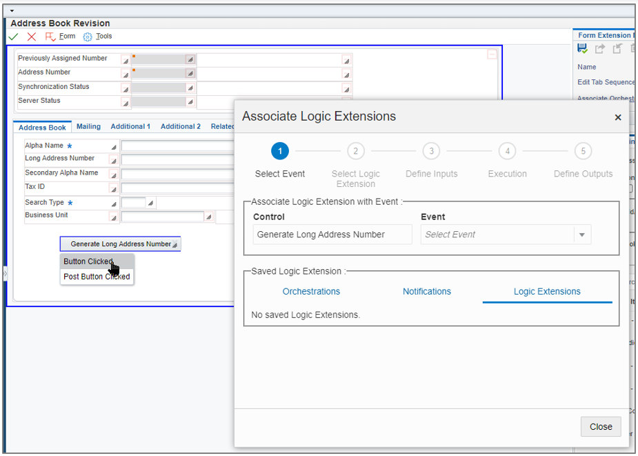 Address Book Revision Form - Button Clicked Event