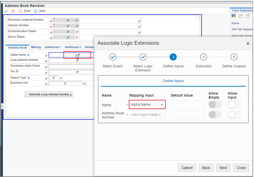 Address Book Revisions Form - Alpha Name Field