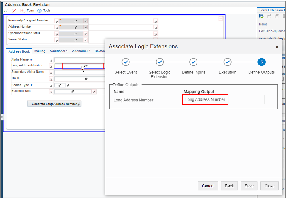 Long Address Number Field
