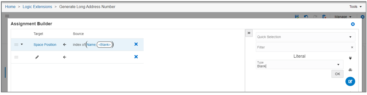 Logic Extension - Assignment Builder Window