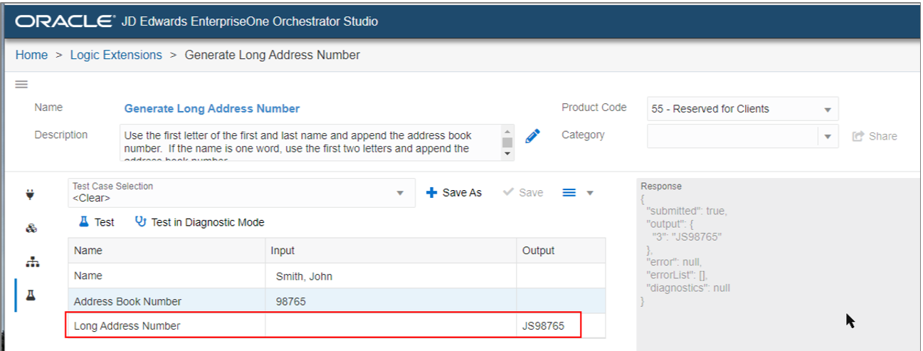 Logic Extension - Test Tab