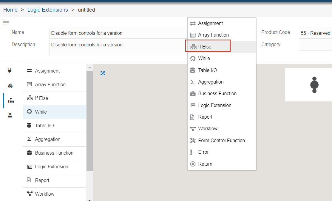 Logic Extension - Design Panel If Else Statement