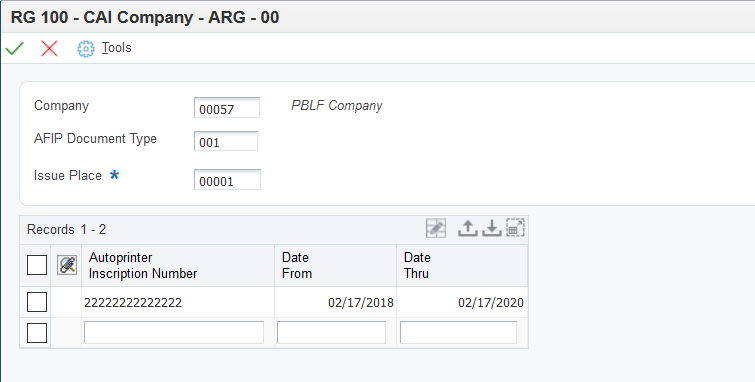 RG 100 - CAI Company - ARG - 00 form (Release 9.2 Update).
