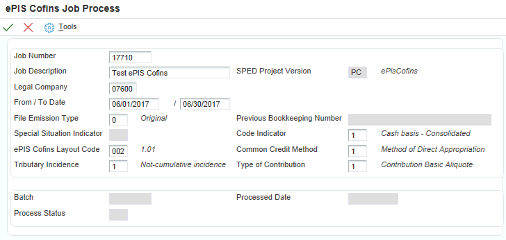 ePIS Cofins Job Process