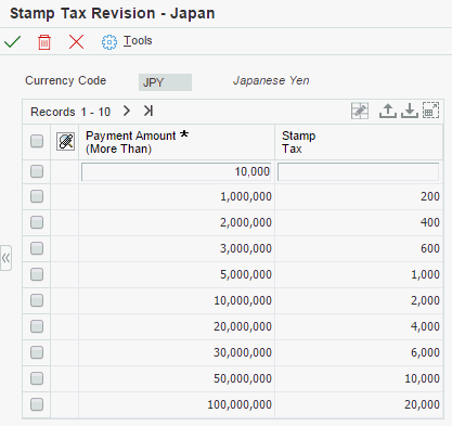 Stamp Tax Revision - Japan form.