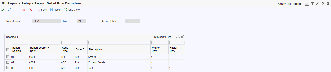 Add / Update Detail Row form