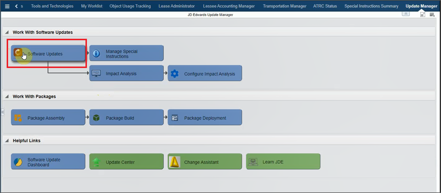 Update
                        Manager Process Page