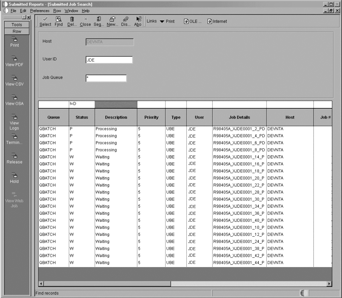 Monitoring Table Conversions