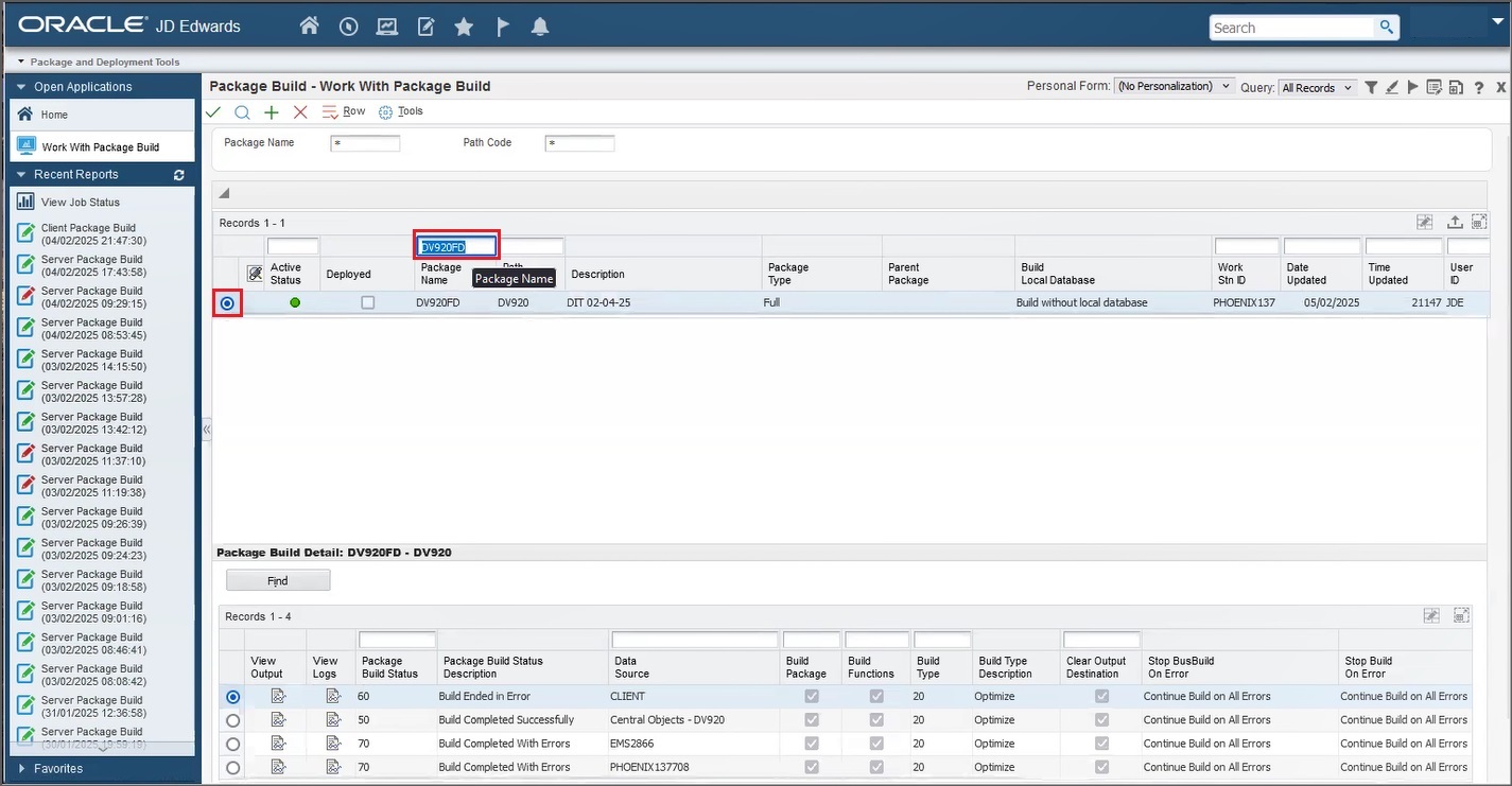 Work With Package Build Web Application
