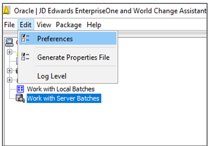 Change Assistant - Preferences Form