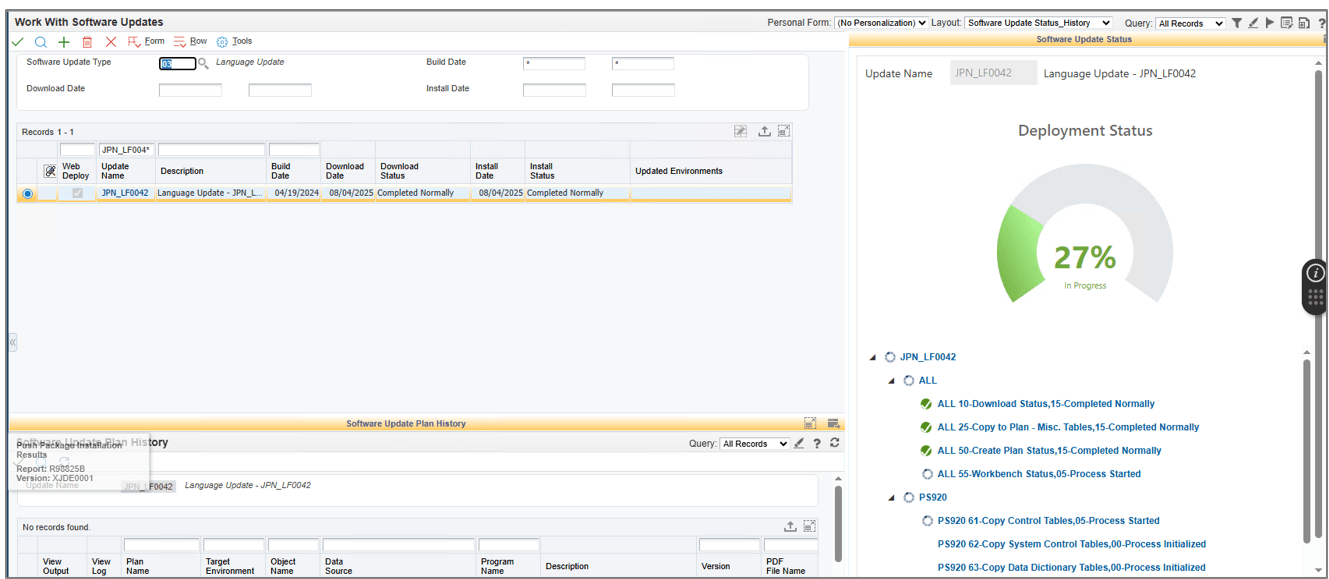 Work With Software Updates - Software Update Status