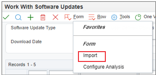 Work With Software Updates - Import