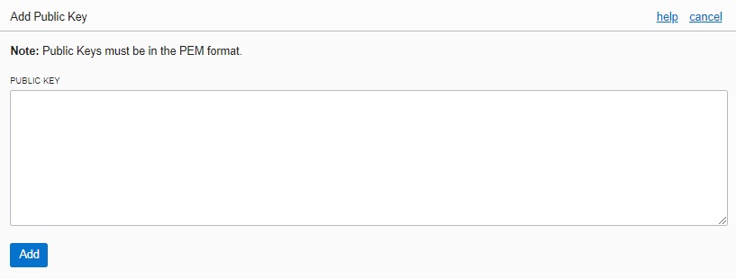 Add Public Key Dialog Box