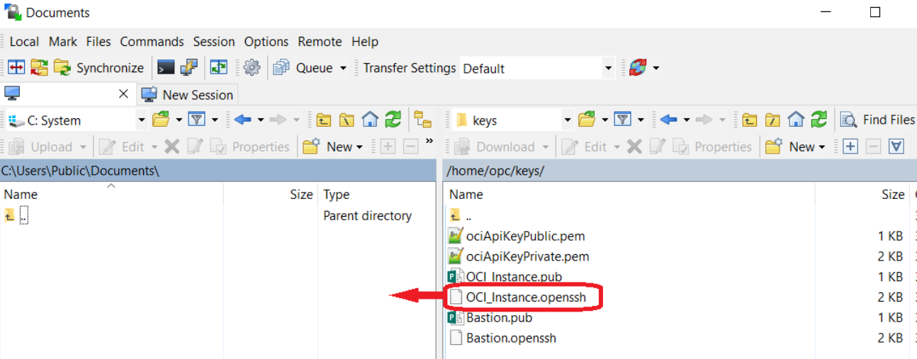 OCI_Instance.openssh Key Generated on the OpenTofu Staging Server