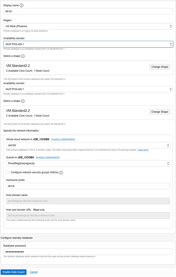 Disaster Recovery Details