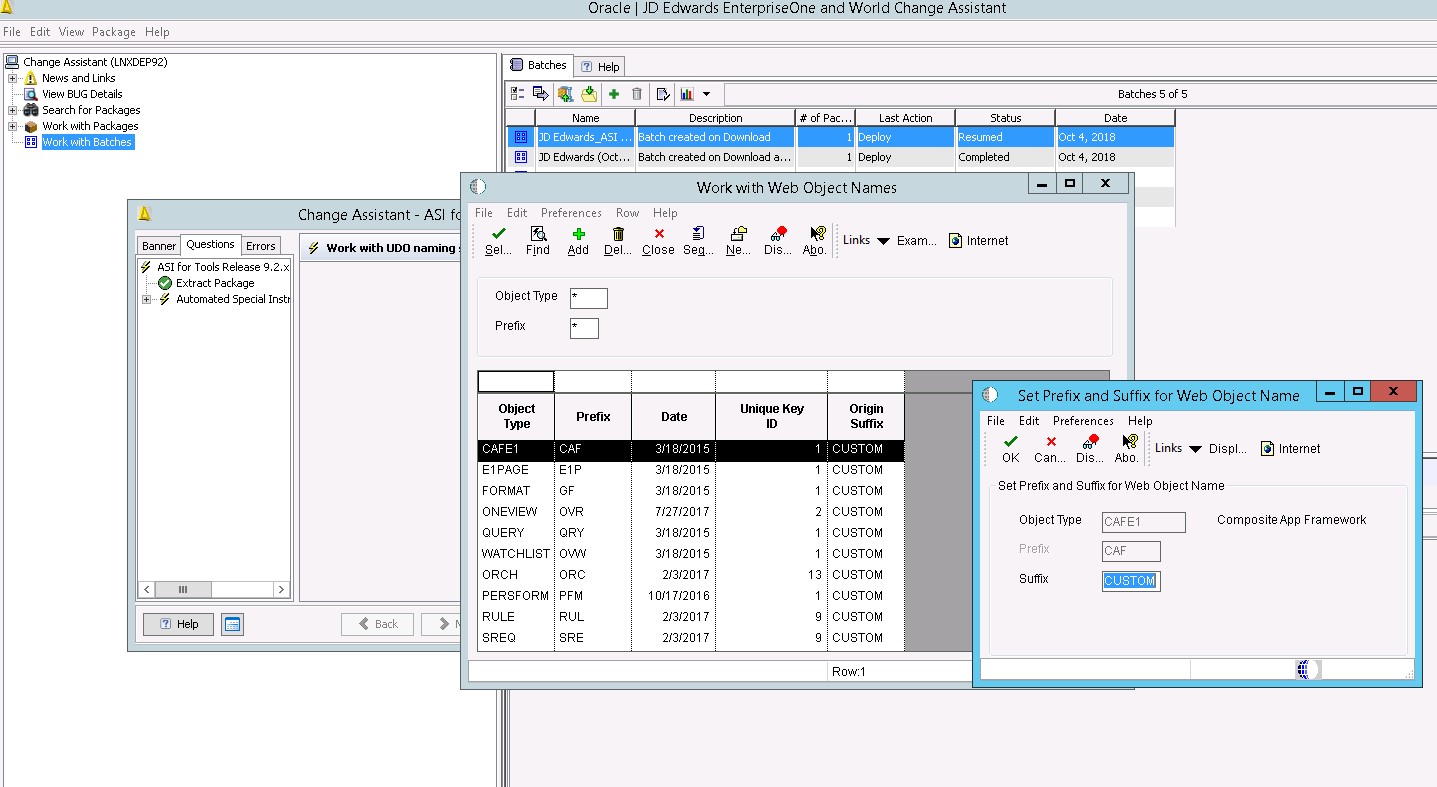 Set Prefix and Suffix for Web Object Name