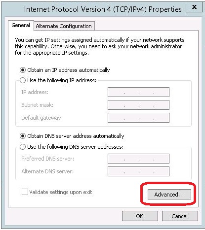 Ethernet Status - ipv4