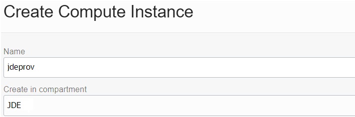 This image shows the Name field on the Create Compute Instance screen.