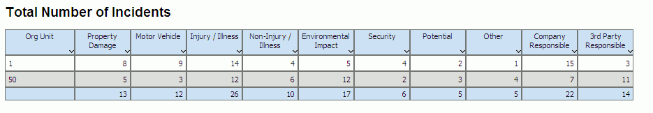 Safety Statistics.