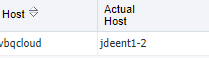 Host and Actual Hosts Columns