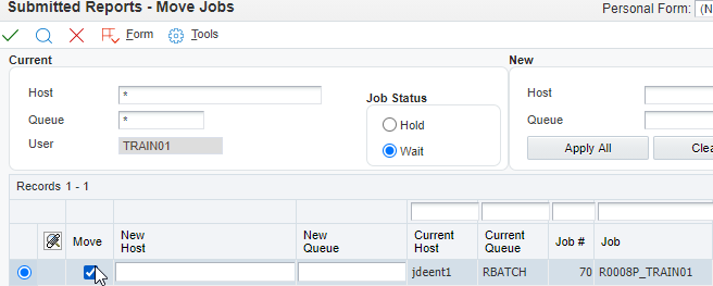 Submit Reports - Move Jobs Form