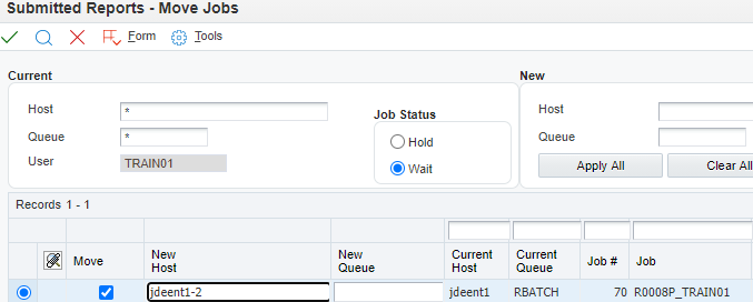 Submit Reports - Move Jobs Form