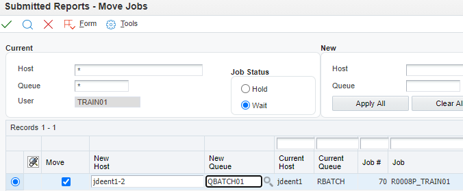 Submit Reports - Move Jobs Form
