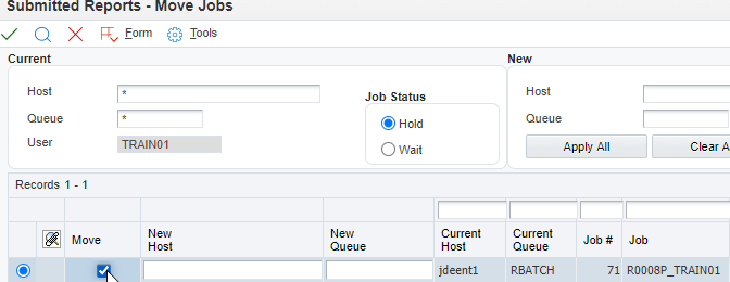 Submit Reports - Move Jobs Form