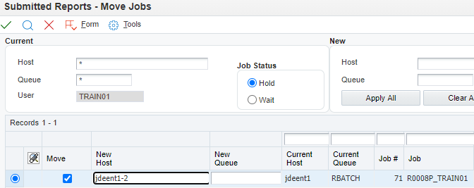 Submit Reports - Move Jobs Form