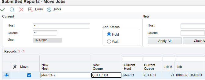 Submit Reports - Move Jobs Form